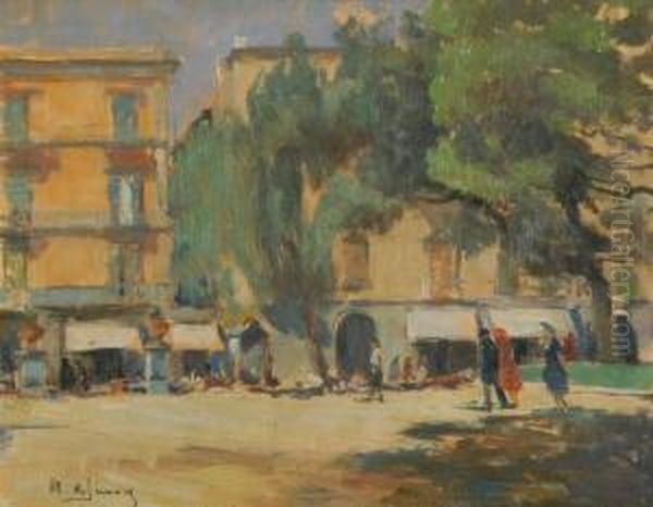 Paesaggio Oil Painting by Michele De Simone