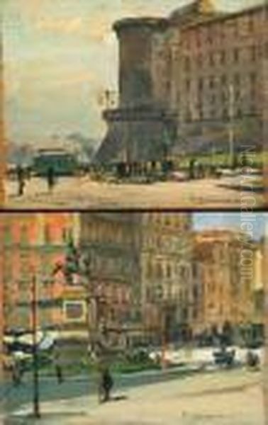 Vecchia Torino Oil Painting by Michele De Simone