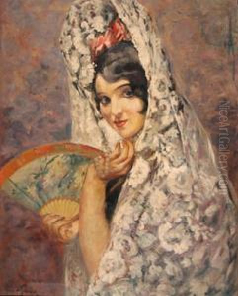 La Spagnola Oil Painting by Michele De Simone