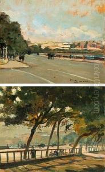 Giardini Pubblici Oil Painting by Michele De Simone