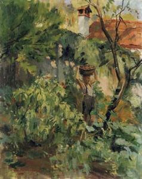 La Raccolta Della Frutta Oil Painting by Michele De Simone