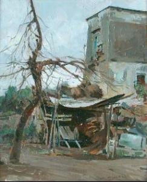 Casolare Di Campagna Oil Painting by Michele De Simone