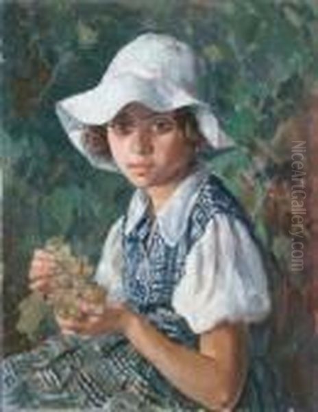 Grappolo D'uva Oil Painting by Michele De Simone