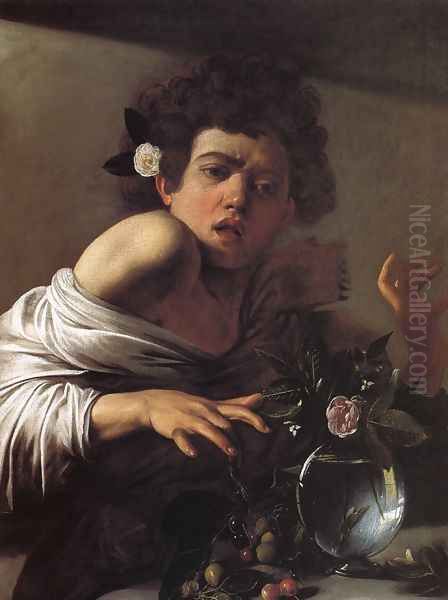 Boy Bitten by a Lizard c.1592-93 Oil Painting by Caravaggio