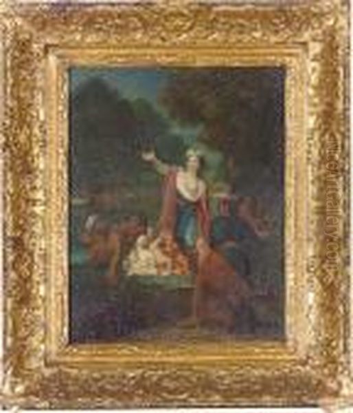 Leto And The Peasants By The Lake Oil Painting by Francois de Troy