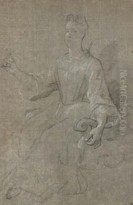 Portrait D'une Femme Assise Dans Un Fauteuil Oil Painting by Francois de Troy