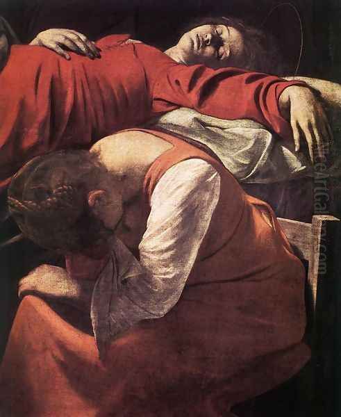 The Death of the Virgin (detail) 1605-06 Oil Painting by Caravaggio