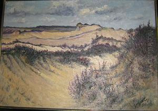 Gezicht Op De Duinen.
 Vue Sur Les Dunes Oil Painting by Franz De Vadder