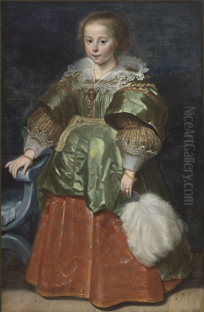 Portrait Of A Young Girl Oil Painting by Cornelis De Vos