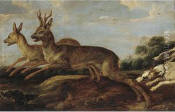 Sold By The J. Paul Getty Museum To Benefit Future Painting Acquisitions
 

 
 
 

 
 A Stag Hunt Oil Painting by Paul de Vos