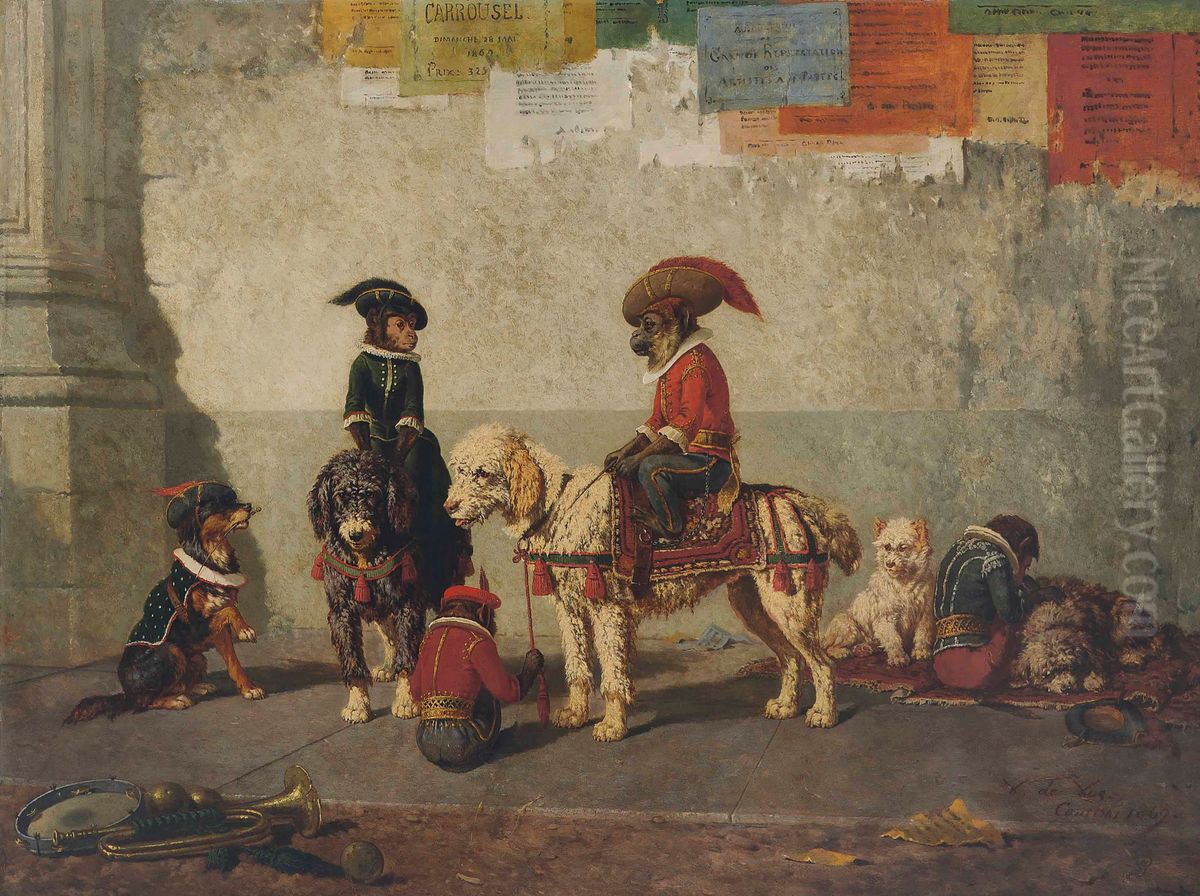 Circus Friends Oil Painting by Vincent de Vos