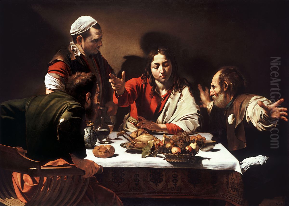Supper at Emmaus Oil Painting by Caravaggio