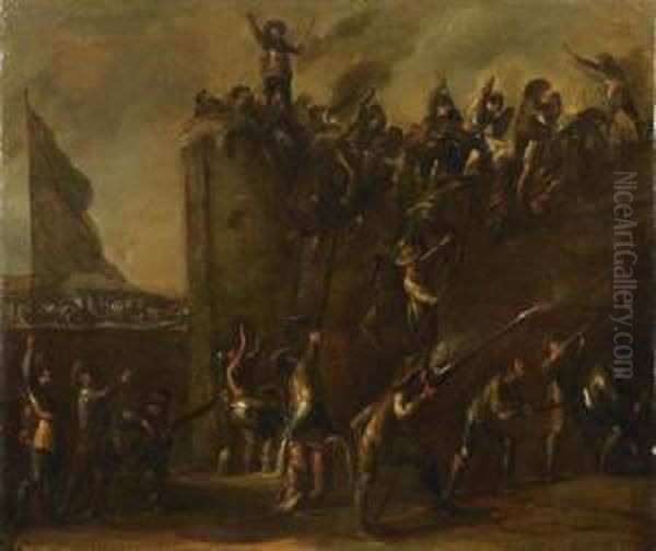 Scene De Bataille, Fragment Oil Painting by Cornelis de Wael