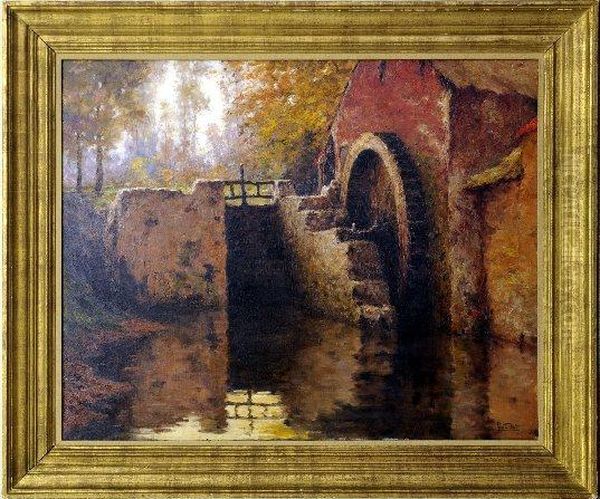 [le Moulin A Eau] Oil Painting by Prosper De Wit