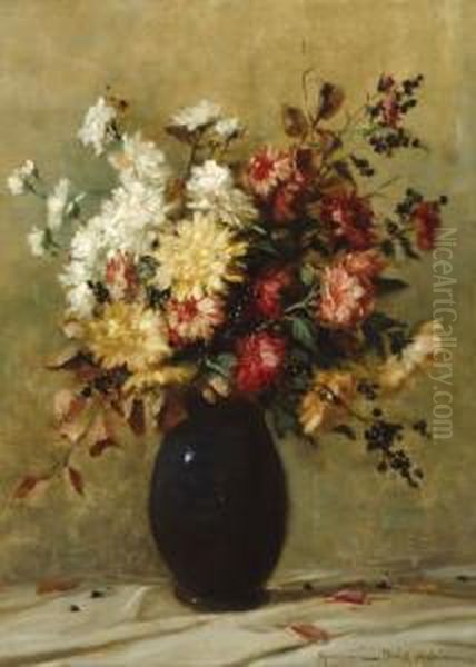 Oszi Viragok Oil Painting by Adrienne Hermine Deak-Henczne