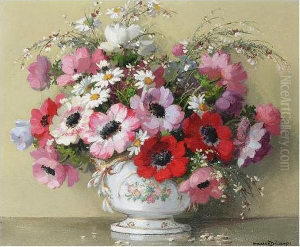 Flower Study Oil Painting by Maurice Decamps