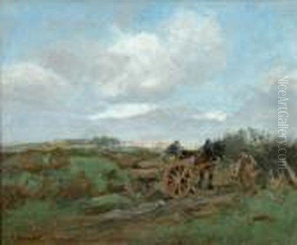 The Timber Wagon Oil Painting by Eugene Dekkert