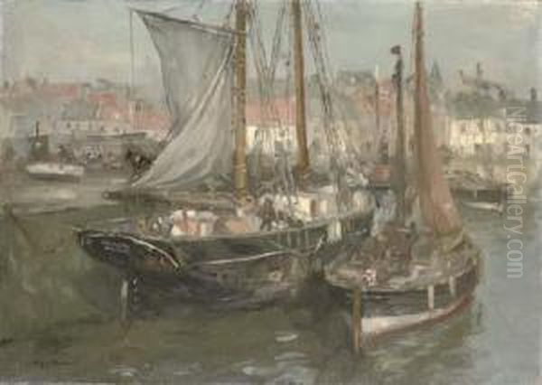St. Monans Harbour, Fife Oil Painting by Eugene Dekkert