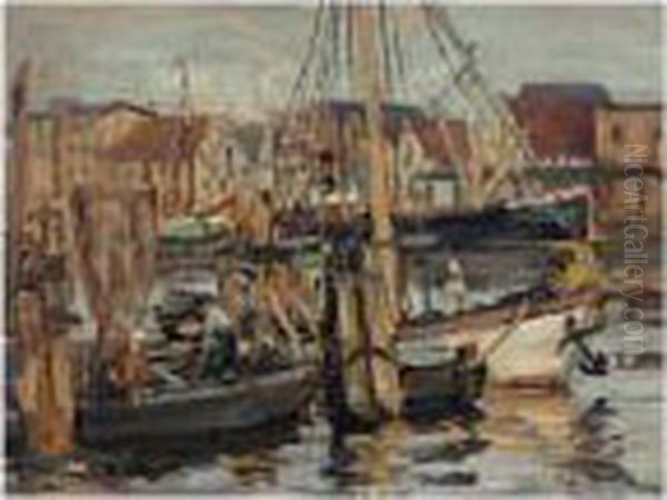 East Neuk Harbour, Fife Oil Painting by Eugene Dekkert