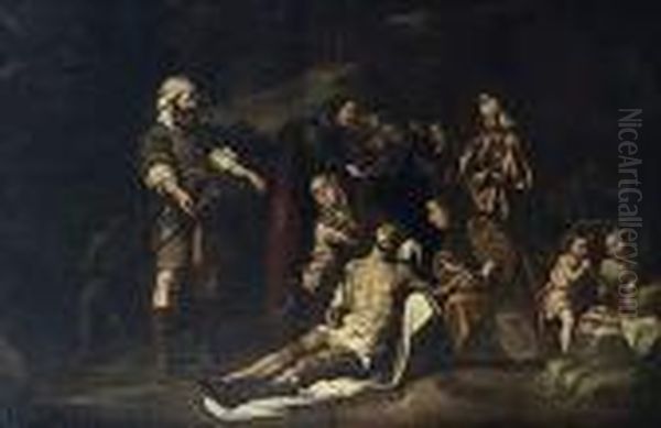 Llanto Sobre Cristo Muerto Oil Painting by Antonio Del Castillo Y Saavedra
