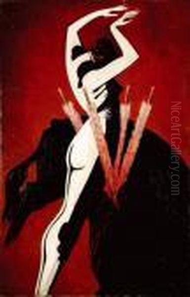 Banderilles Oil Painting by Felix Aime Del Marle