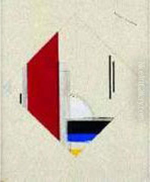 Composition Neo-plastique, Circa 1925 Oil Painting by Felix Aime Del Marle