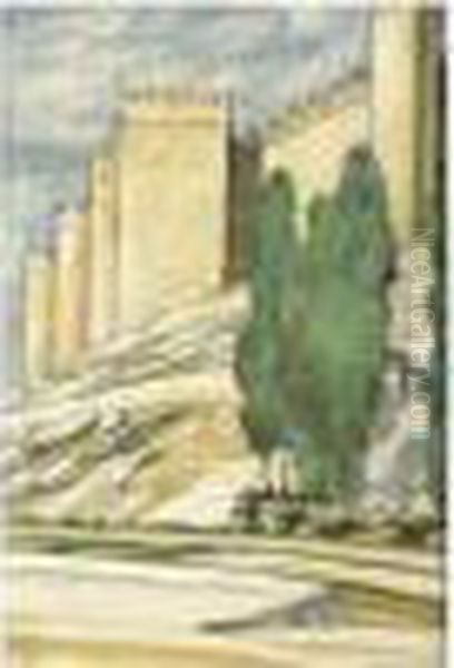 Avila Oil Painting by Felix Aime Del Marle