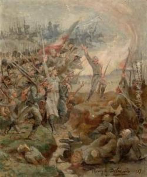 L'effort Oil Painting by Eugene Delacroix