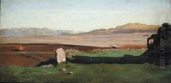 Italian Landscape, c.1826 Oil Painting by Jean-Baptiste-Camille Corot