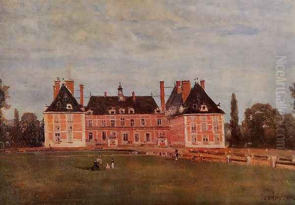 Chateau de Rosny Oil Painting by Jean-Baptiste-Camille Corot