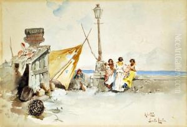 Santa Lucia Oil Painting by Arnaldo Delisio