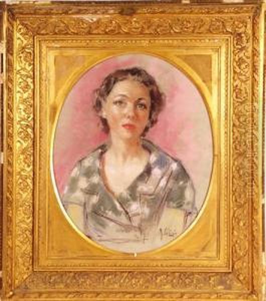 Ritratto Di 
 Signora Oil Painting by Arnaldo Delisio