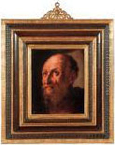 Ritratto Di Vecchio Barbuto Oil Painting by Pietro Della Vecchio