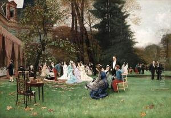 Les Noces, Fontainebleau Oil Painting by Charles Edouard Edmond Delort