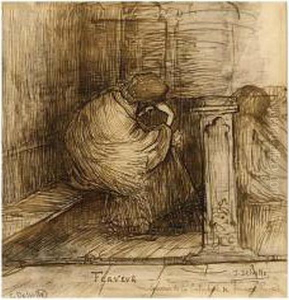 Ferveur Oil Painting by Jean Delville