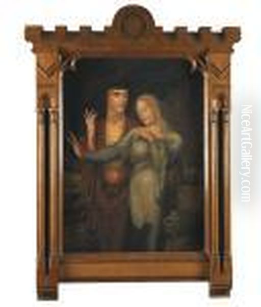 Orphee Et Eurydice Oil Painting by Jean Delville