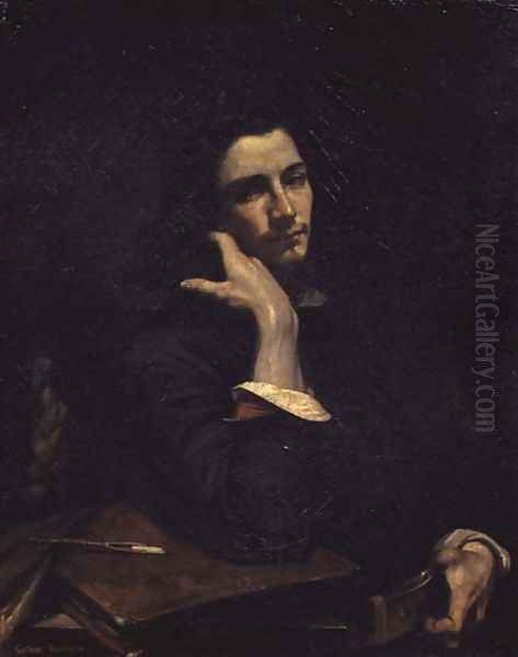 The Man with the Leather Belt. Portrait of the Artist, c.1846 Oil Painting by Jean-Baptiste-Camille Corot