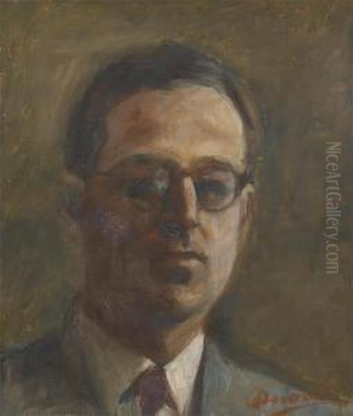 Portrait D'homme Oil Painting by Alexandre Denonne