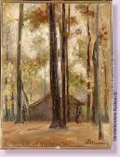 Coin Du Parc De Bruxelles Anime Oil Painting by Alexandre Denonne