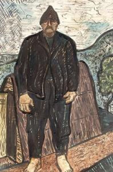 Szekely Ferfi Oil Painting by Istvan Desi Huber