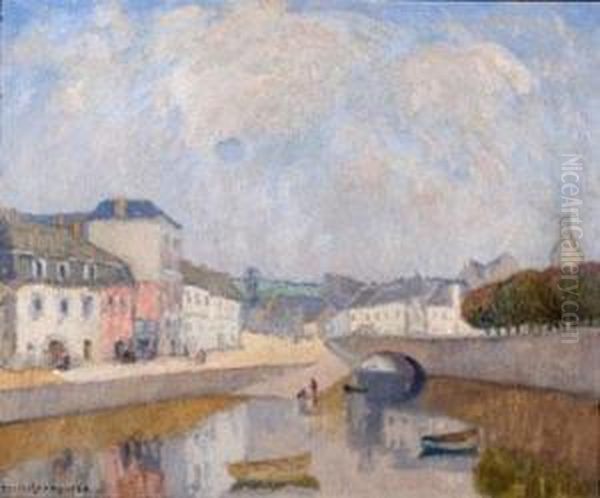 Quimperle Oil Painting by Louis Marie Desire-Lucas