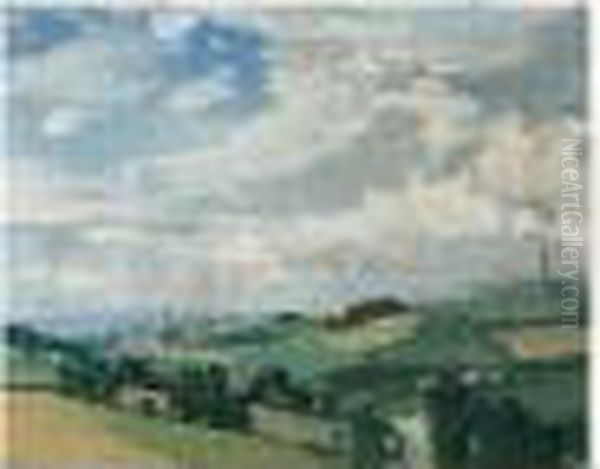 Les Hauteurs De Pouldavid Oil Painting by Louis Marie Desire-Lucas