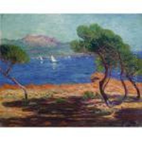 Paysage D'agay Oil Painting by Leon Detroy