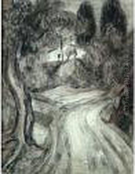  Jardinmediterraneen  Oil Painting by Leon Detroy