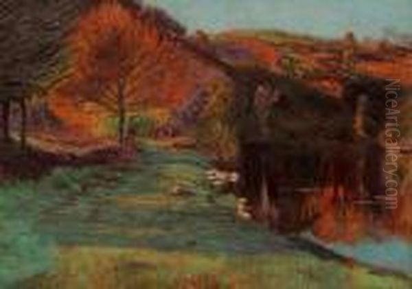 Paysage De Creuse Oil Painting by Leon Detroy