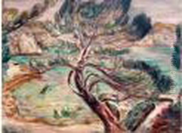 Crique Dans Le Midi Oil Painting by Leon Detroy