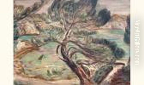 Cirque Dans Le Midi Oil Painting by Leon Detroy