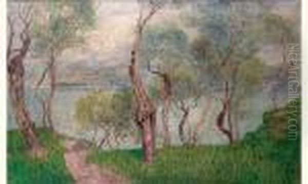 Paysage Du Midi Oil Painting by Leon Detroy