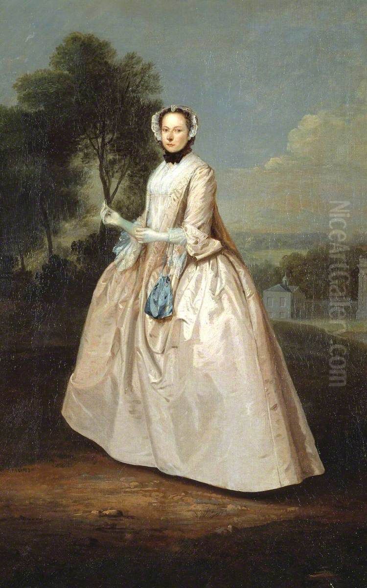 Portrait Of A Lady Oil Painting by Arthur Devis