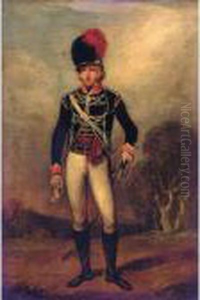 Portrait Of A Yeomanry Officer Oil Painting by Arthur William Devis